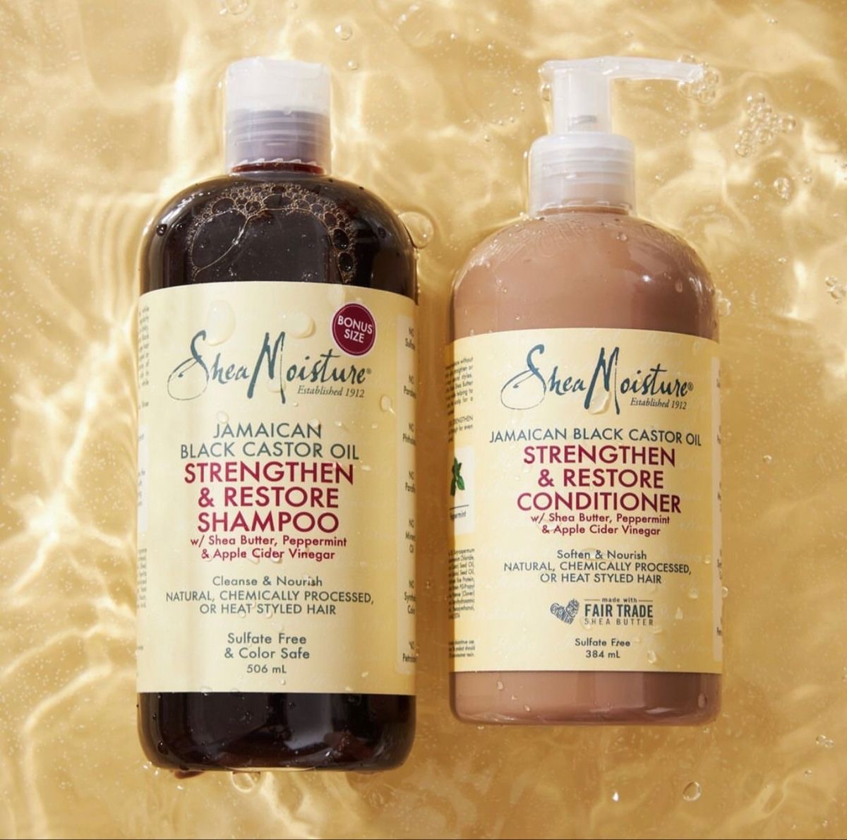 SheaMoisture Jamaican Black Castor Oil Shampoo + Conditioner