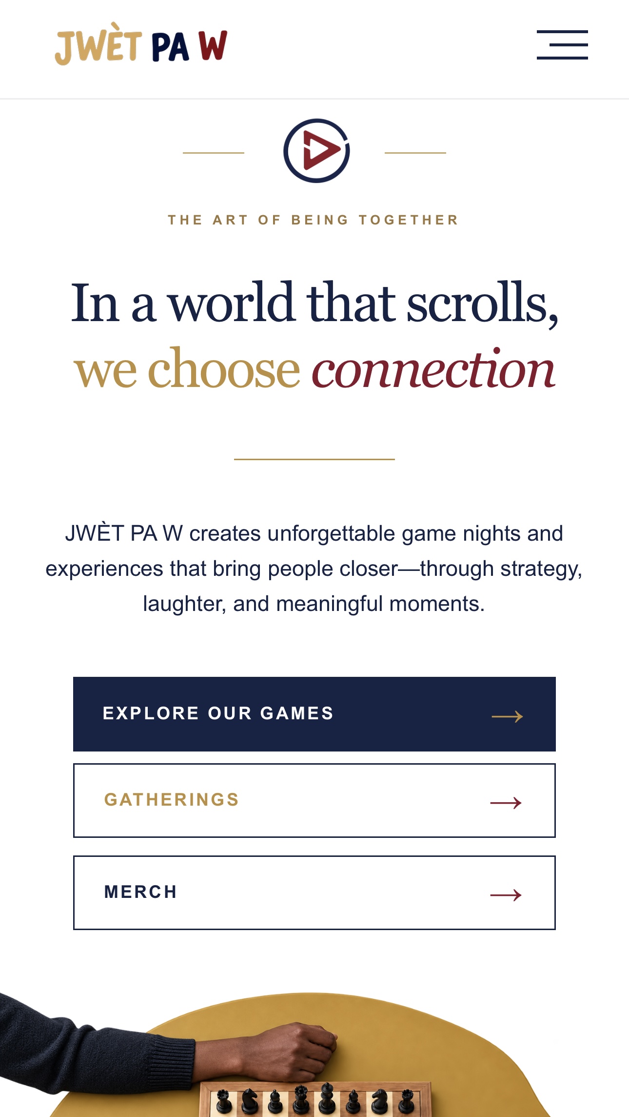 JWÈT PA W website — homepage